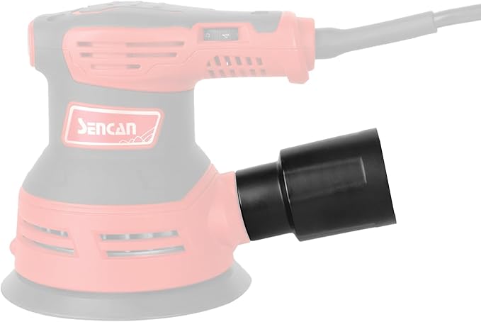 Vacuum Adapter for Sanders SC-501205, Shop vac attachment Dust Extractors Connector Fits 1-1/4 In Hose for Dust Collection (Black Adapter)