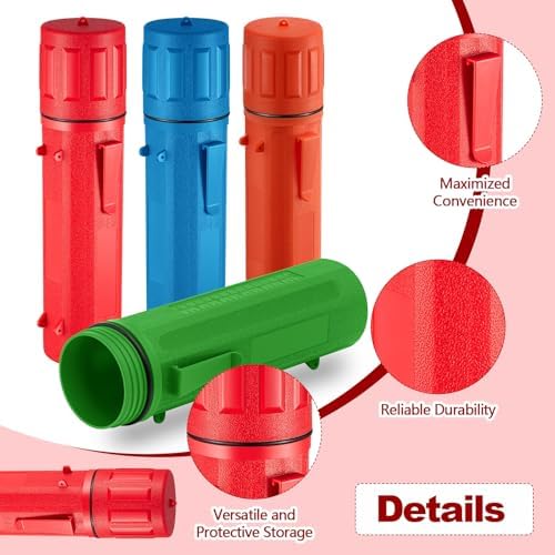 Zonon 4 Pcs Welding Rod Storage Tube 14 Inch Tig Rod Holder, 4 Colors