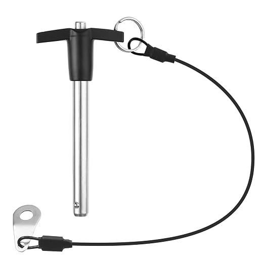 T Handle Quick Release Pin 0.39 Inch Diameter,304 Stainless Steel Ball Locking Pin with Push Button Lanyard Usable Length 2.76"(10mm x 70mm)