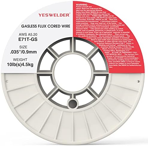 YESWELDER Gasless Flux Core MIG Wire, E71T-GS Mild Carbon Steel