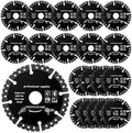 20 Pcs 4.5" Diamond Saw Blades Bulk Diamond Cutting Wheel for Angle Grinder 4 1/2'' Multi Purpose Heavy Duty Angle Grinder Discs for Cutting Metal Tile Rebar Steel Marble, 7/8'' Arbor(Black Style)