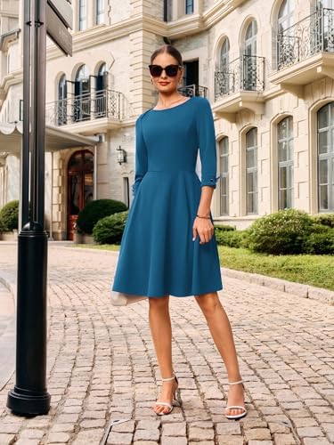 GRACE KARIN Work Dresses for Women Fit and Flare Midi Dress