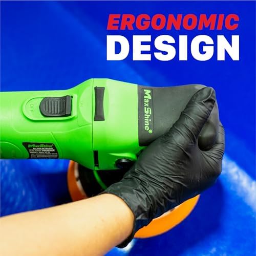 Maxshine M8S V2 Dual Action Polisher Green – 8mm Throw Random Orbital Buffer, 1000W Detailing Machine with 5″ Backing Plate – 6-Speed, 5/16″ Thread for Car, Truck, SUV & Boat Paint Correction