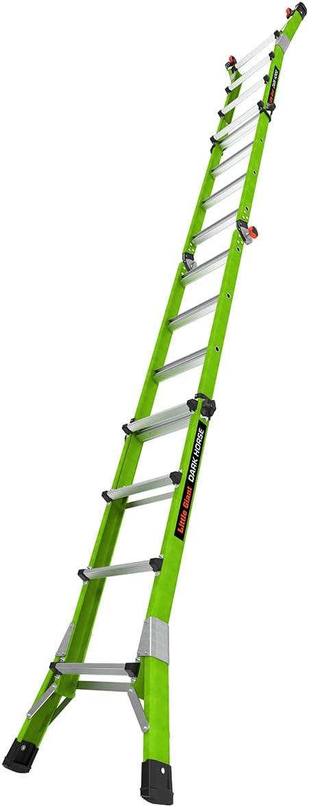 Little Giant Ladder Systems Dark Horse 2.0, M17, 17ft, Multi-Position Ladder, Fiberglass, Type 1A, 300 lbs Weight Rating, (16117-001)