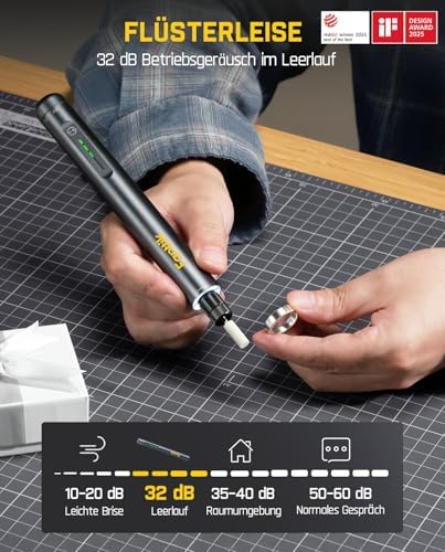 Fanttik F2 Master Mini Cordless Rotary Tool Kit with Master Refill 3/32" Accessories Kit