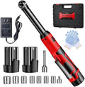 SOARFLY 3/8" Cordless Ratchet Wrench Set, Extended Electric Ratchet Wrench, 40 Ft-lbs (55 N.m), 450 RPM, 16.8V Wrench Ratchet Set with 2*2000mAh Lithium Batteries, Variable Speed, 7 Sockets, LED Light