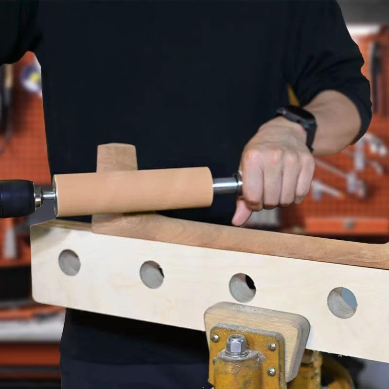 Guyker Handheld Rolling Pin Sander, Original Hand-Held Manual Aluminum Alloy Shaft Rod Sanding Machine for Shaping and Finishing Acoustic Guitar Repair Tool, SCDM