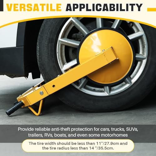 DASBET Wheel Lock 2 Pack Tire Boot Lock