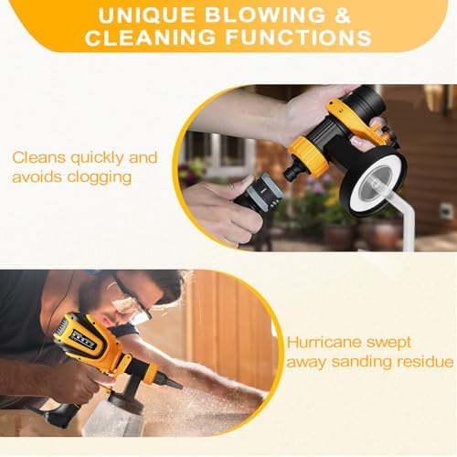 VONFORN Paint Sprayer, 700W Spray Paint Gun with 4 Nozzles & 3 Patterns