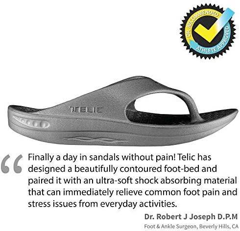 Telic Unisex Adult Energy Flip Flop Arch Support Cushioned Sandals