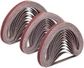 TAOKYID 36 Pack 1/2 x 18 Inch Sanding Belts for Air Belt Sander, Aluminum Oxide File Abrasive Belts 1/2-Inch x 18-Inch, 12 Each of 40/60/80 Assorted Grits 1/2x18 Sanding Belt Sandpaper