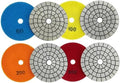 4PCS Electroplated Diamond Sanding Pad, 60#/100#/200#/400# Grit 4inch 100mm Grinding Disc Hook and Loop Backing for Stone Tile Glass Trimming & Metal Polishing & Wood Sanding