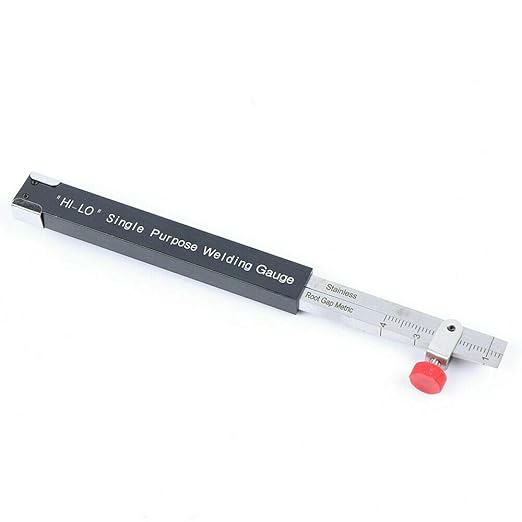 13 Pcs Welding Gauge Tool Kit Gage Weld Inspection Gauge with Easy Carry Suitcase, Stainless Steel Gage Weld Measuring Tools Box with 0-150mm Ruler, Fillet Welding Gauge, Micrometer, Inspection Mirror