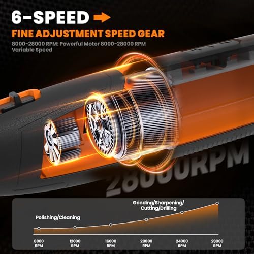 4V Cordless Rotary Tool Kit, Long-lasting 8000-28000RPM 80Accessories