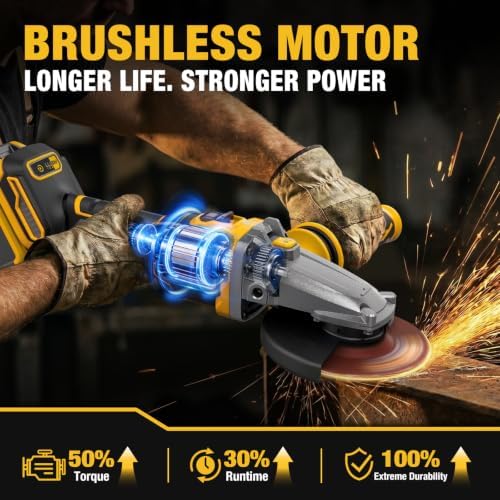 Flathead Angle Grinder for DeWalt 20V MAX Battery (Tool Only)