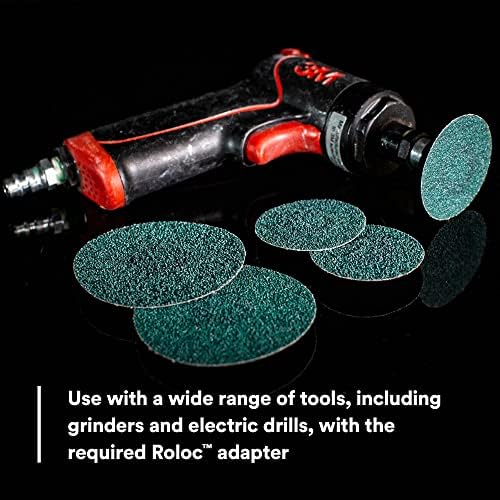 3M Green Corps Roloc Disc, 36534, 40 grit, 3 in, 25 Discs