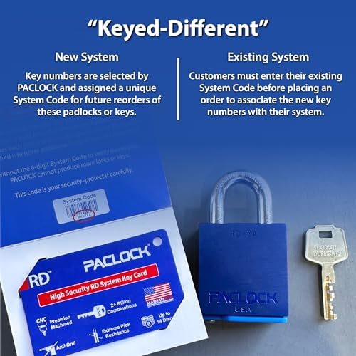 PACLOCK's 80-Series Trailer Hitch Lock, High Security Rotating Disc, 478" Pin for B&W Hitches, Keyed Differently w/ 1 Key, Black