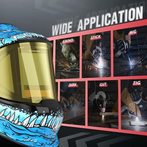 YESWELDER 180 Panoramic Welding Helmet with Smart Auto-Shade