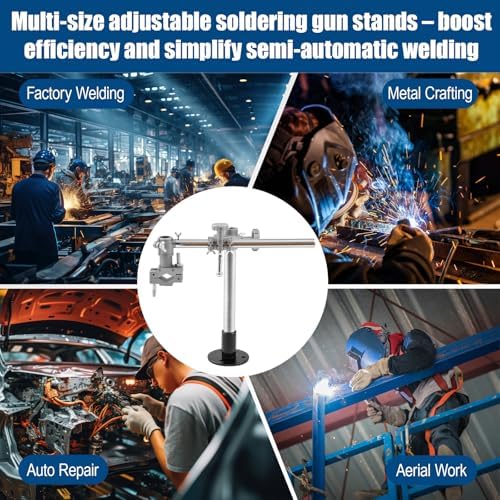 Welding Torch Holder for Welding Positioner Turntable Universal Mig Tig Gun Stand with V Clamp Mount(11.7 x 13.0 Inch)
