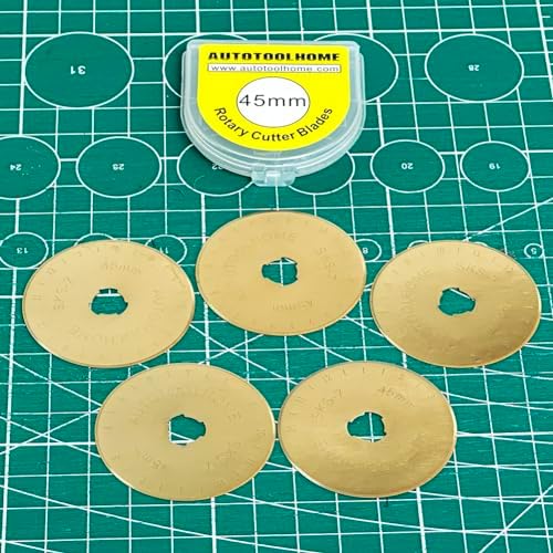 Titanium Coated 45mm Rotary Cutter Blades 50 Pack Rotary Blades for Fabric
