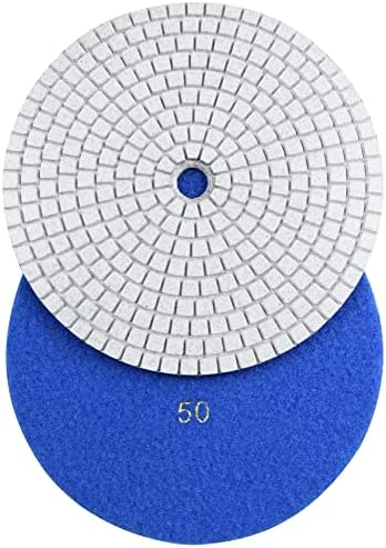 7 Step 7" Wet Diamond Polishing Pads Abrasive Set, Great for Granite Travertine Marble Stone