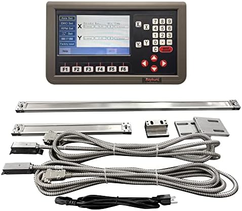 DRO 2 Axis Digital Readout Display Magnetic Scale Encoder 420MM(16")+870MM(34") 5um Bridgeport Knee Lathe Machine,US Stock