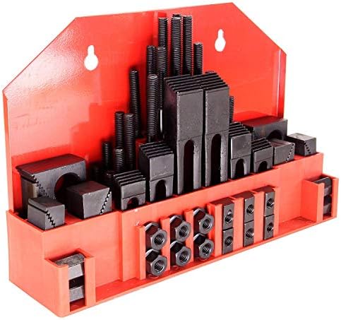 58Pc T-Slot Clamping Kit Mill Machinist Set Table Slots: 1/2"