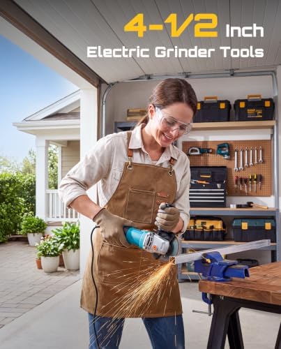 SEESII Angle Grinder 4-1/2 inch, 1200W Power Electric Grinder Tools