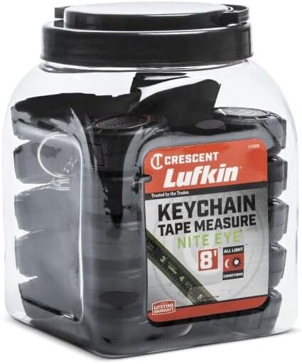Lufkin - Tape,Keychain,Black Blade,1/2" X8' (L1108B)