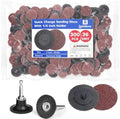 300Pcs 2 inch R-Type Quick Change Aluminum Oxide Surface Conditioning Sanding Discs Set 36 Grit with Adapter & Backing Pad