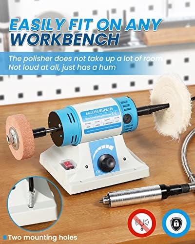 BAOSHISHAN Multi-Function Bench Buffer Polisher Grinder with Accessories