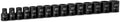 Capri Tools 3/8 in. Drive Shallow Impact Socket Set, 12-Point, Metric, 8 to 22 mm, 15-Piece