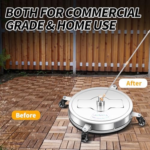 LidoDola 20'' Pressure Washer Surface Cleaner, Power Washer Accessory