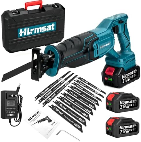 21V Brushless Cordless Reciprocating Saw,2×4.0Ah Battery Sawzaw