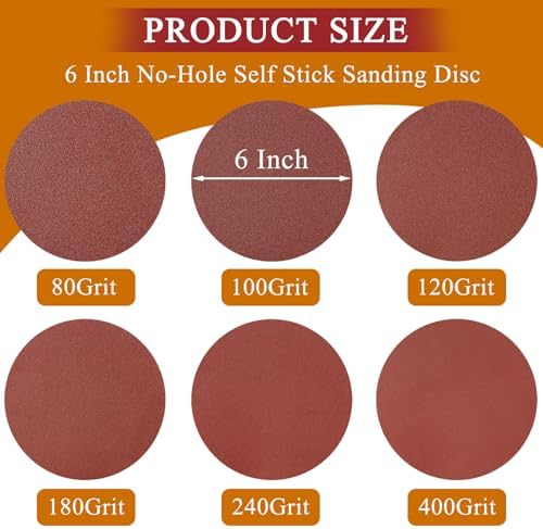 33PCS 4x36 Alumina Sanding Belts with 6" Self Stick No Hole Sanding Disc