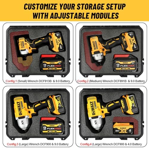 CASE for Dewalt Impact and Torque Wrench - Waterproof Hard Tool Box