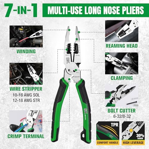 SK 3-Piece Multi-use Pliers Set, 7" & 8" Pliers, Anti-slip Handle