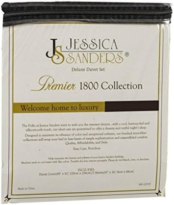 Jessica Sanders Premier 1800 Series 4pc Bed Sheet Set - King, Charcoal Stone Gray, - Jessica Sanders Embroidery