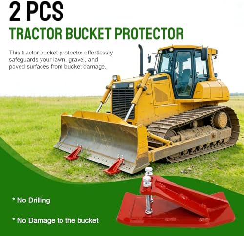 2 Pcs Ski Edge Protector for Snow Removal Spreading Gravel, Red