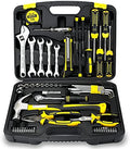 DOWELL 61-Piece Tool Set Kit Mechanic Tool Set Socket Wrench Set Auto Repair Household Repair Hand Tool Kit with Plastic Tool Box Storage Case