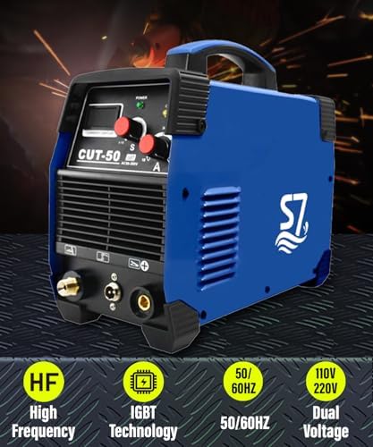 50A Plasma Cutter with LED Display, Dual Voltage 110V/220V, Clean Metal Cutting up to 1/2″ Steel, Easy Setup PT31 Torch, Lightweight for DIY & Home Workshops
