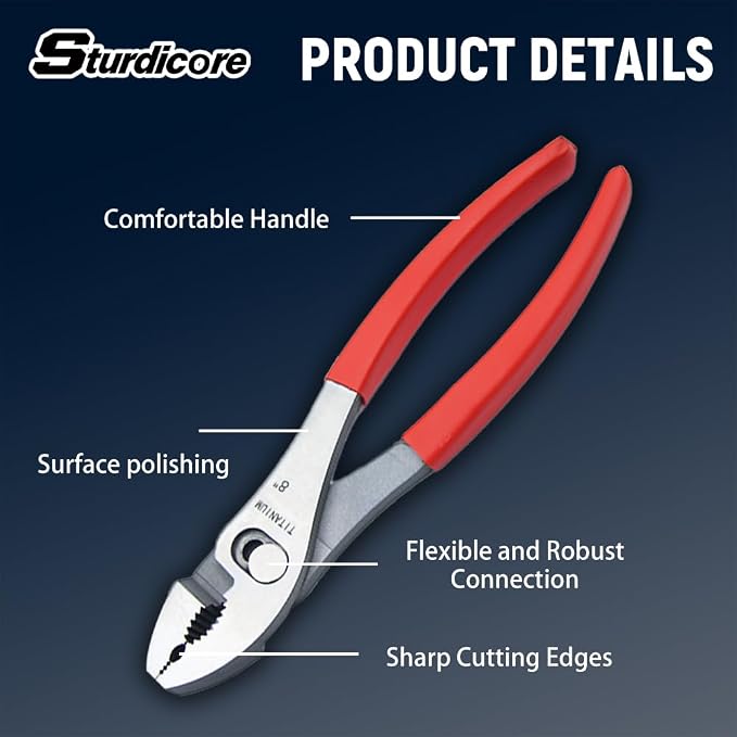 Titanium Alloy 8" Slip Joint Pliers & Slip Joint Pliers,ST2049