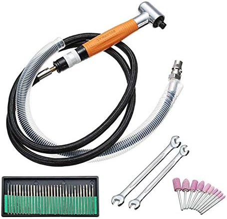 90 Degree 3mm Pneumatic Angle Air Micro Die Grinder Pencil Style Polisher Tool Accessories Kit