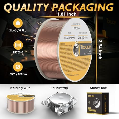 TOOLIOM ER70S-6 0.035" Mild Steel MIG Welding Wire 2LB