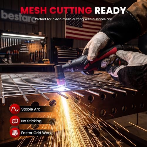 Bestarc Plasma Cutter Machine, 75Amps HF Pilot Arc, 110/220V, Air Sensor