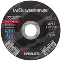 Weiler 56430 Wolverine 7/8" Arbor, 1/8" Thickness, 4 1/2" Diameter, A24T Grit, Type 27 Cutting and Light Grinding Wheel (Pack of 25)