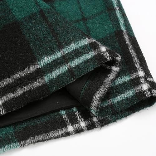 IDEALSANXUN Plaid Skirts for Women Fall Winter Knee Length Pencil Wool Skirt with Slit