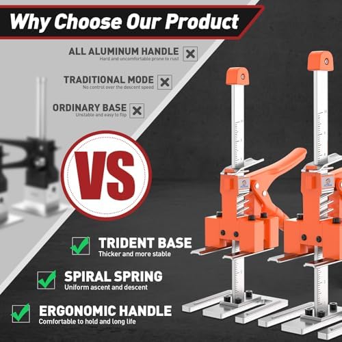 XClifes Labor Saving Arm Jack, 2 Pack Furniture Lifter Tool, Orange