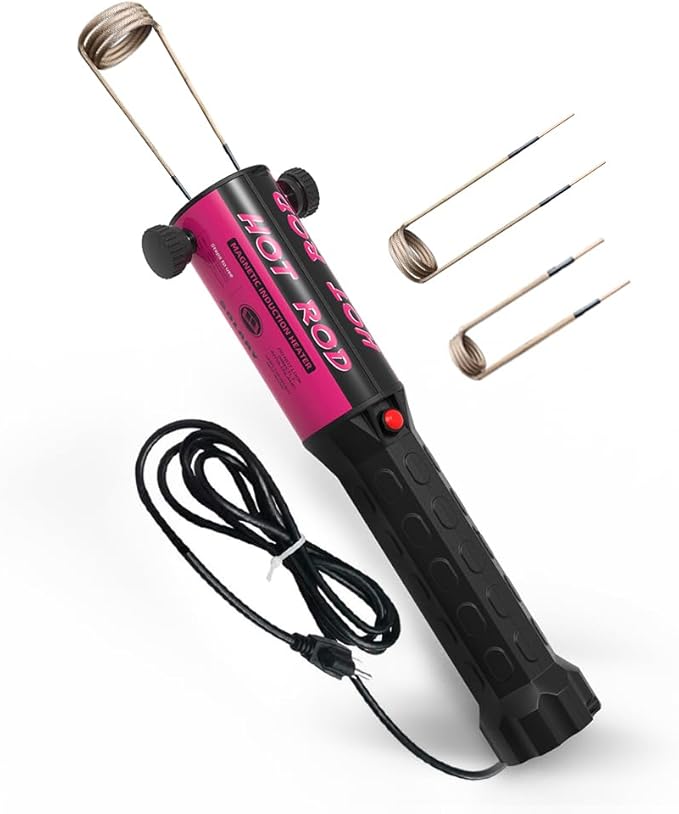 Solary Induction Heater Bolt Removal, 1200W 110V Hand Held Magnetic Heating Tool for Rusty Screw Removing, Nut Buster Tool with 3 Coils