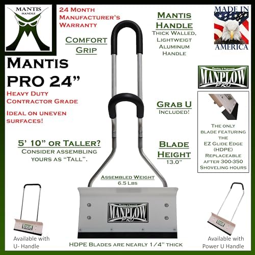 PRO Snow Shovels (Mantis Handle, 24")